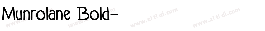 Munrolane Bold字体转换